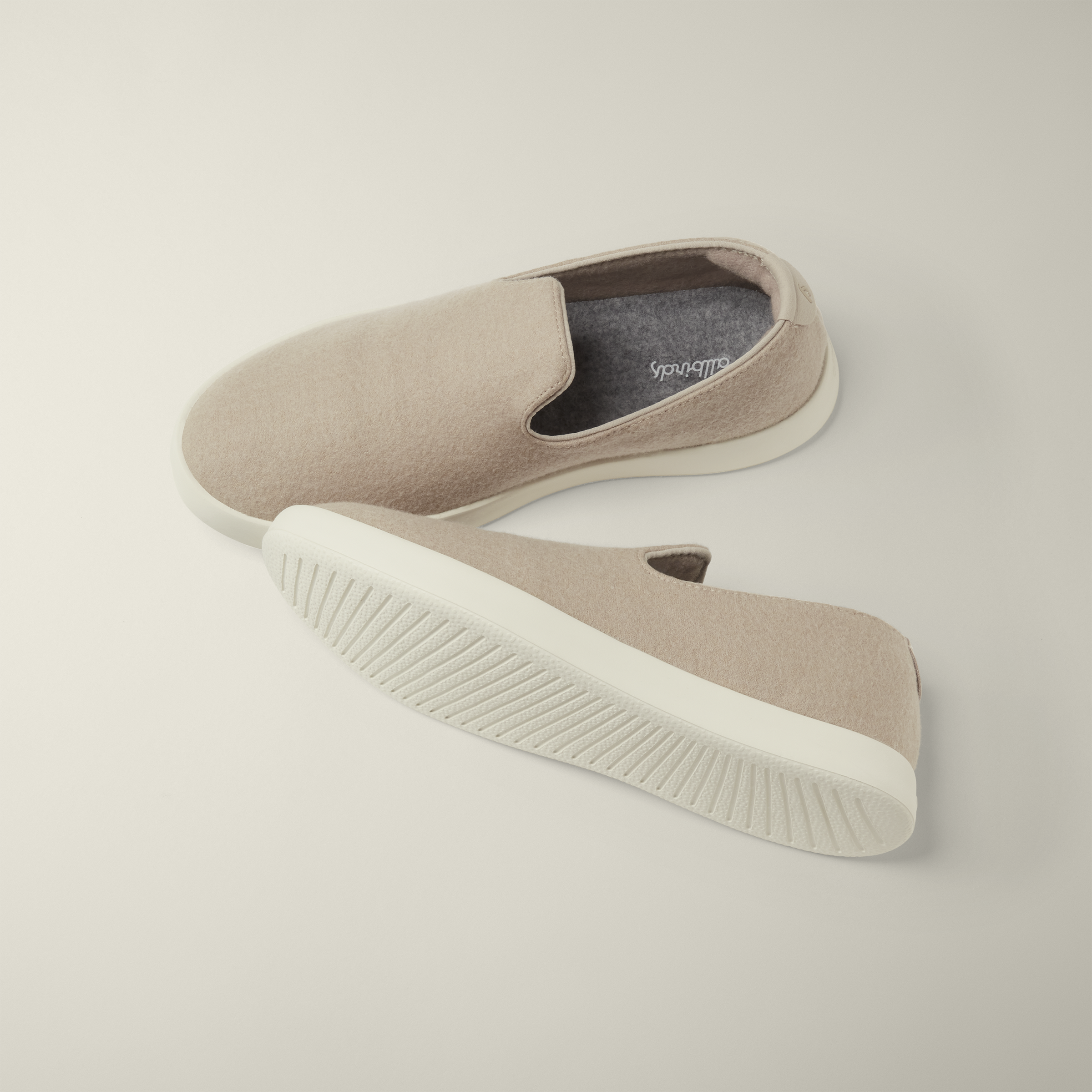 Women's Wool Lounger, Rugged Beige (Natural White Sole)