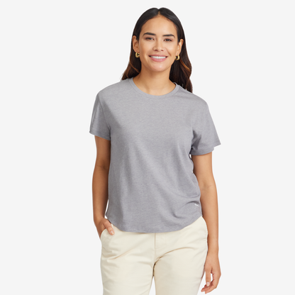 Women's Anytime Tee, Medium Grey