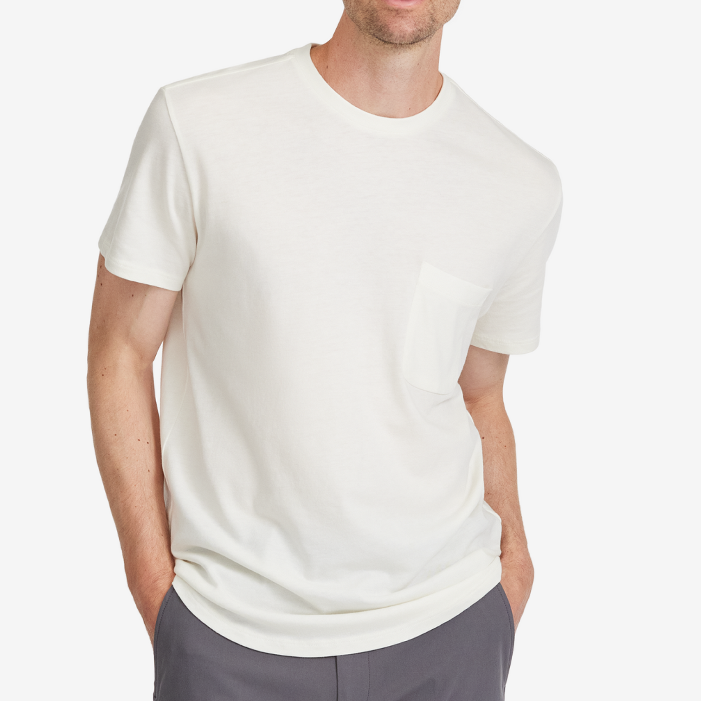 Men's Anytime Tee, Natural White