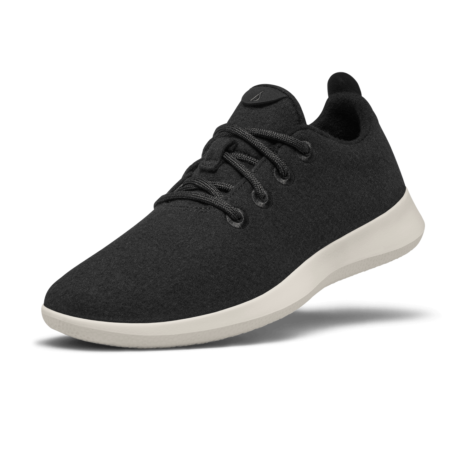 Men's Wool Runner, True Black (Cream Sole)