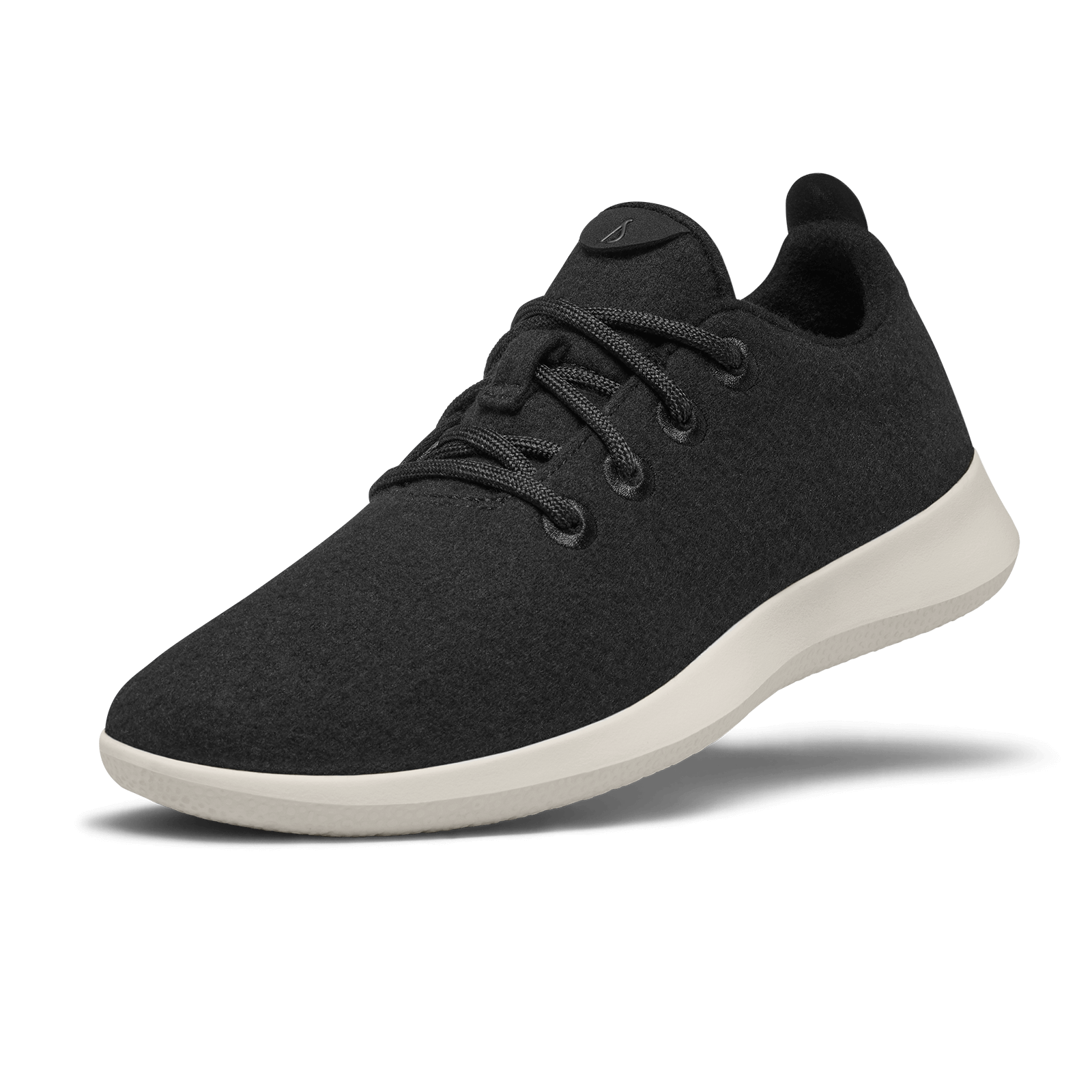 Men's Wool Runner, True Black (Cream Sole)