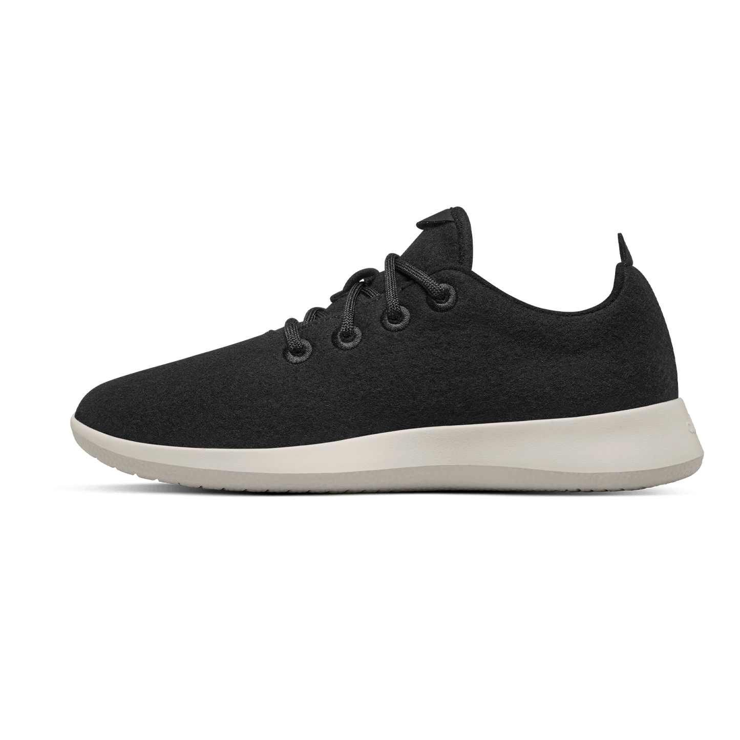 Men's Wool Runner, True Black (Cream Sole)