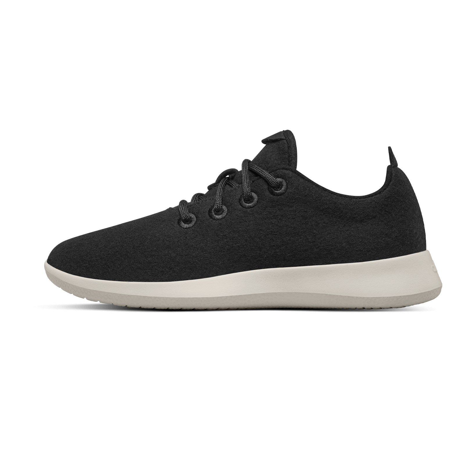 Men's Wool Runner, True Black (Cream Sole)