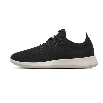 Men's Wool Runner, True Black (Cream Sole)