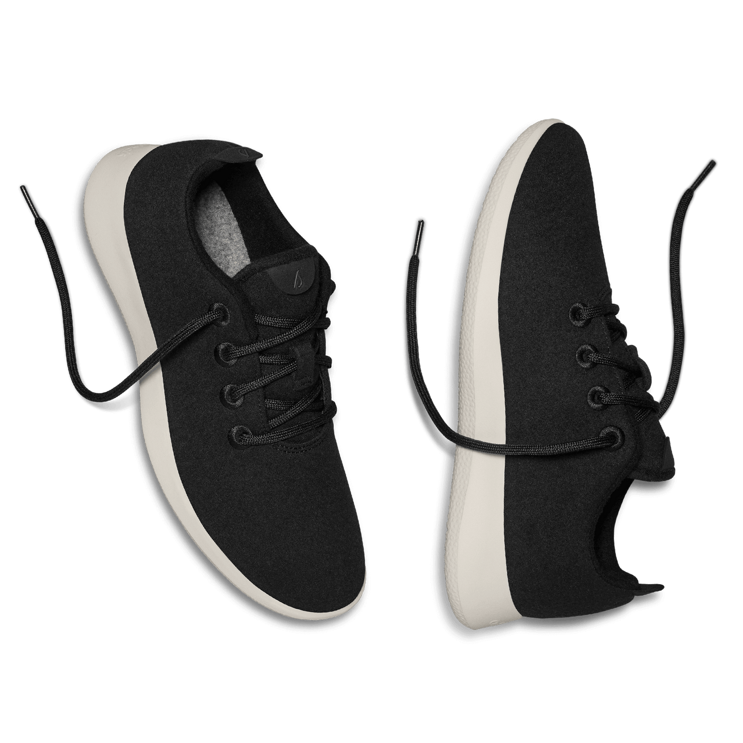 Men's Wool Runner, True Black (Cream Sole)