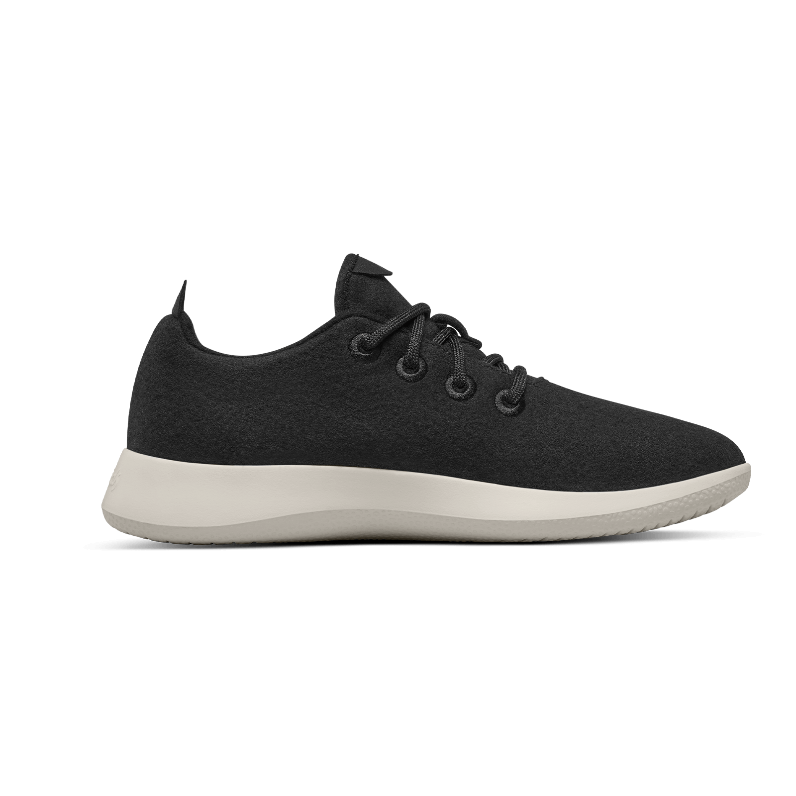 Men's Wool Runner, True Black (Cream Sole)