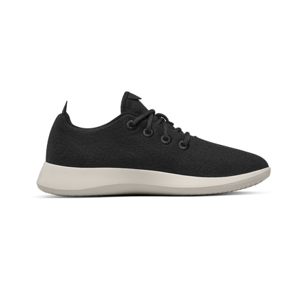 Men's Wool Runner, True Black (Cream Sole)