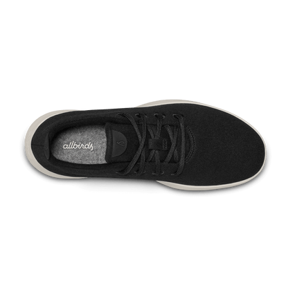 Men's Wool Runner, True Black (Cream Sole)